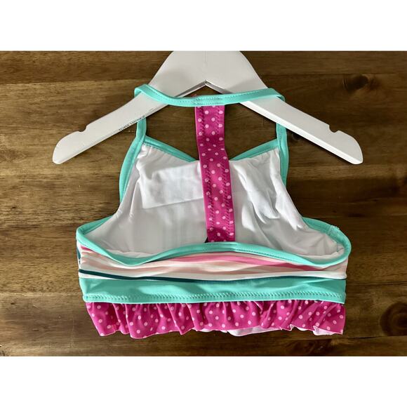 NWT Matilda Jane Enchanted Garden Style Play Pink Green Dot Two-Piece Swimsuit 6 - Picture 3 of 7